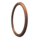 Oval mirror with wooden frame