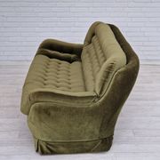 1970s, Swedish design by Swedfurn, Slätta Möbler, 3 seater sofa, vintage velour.
