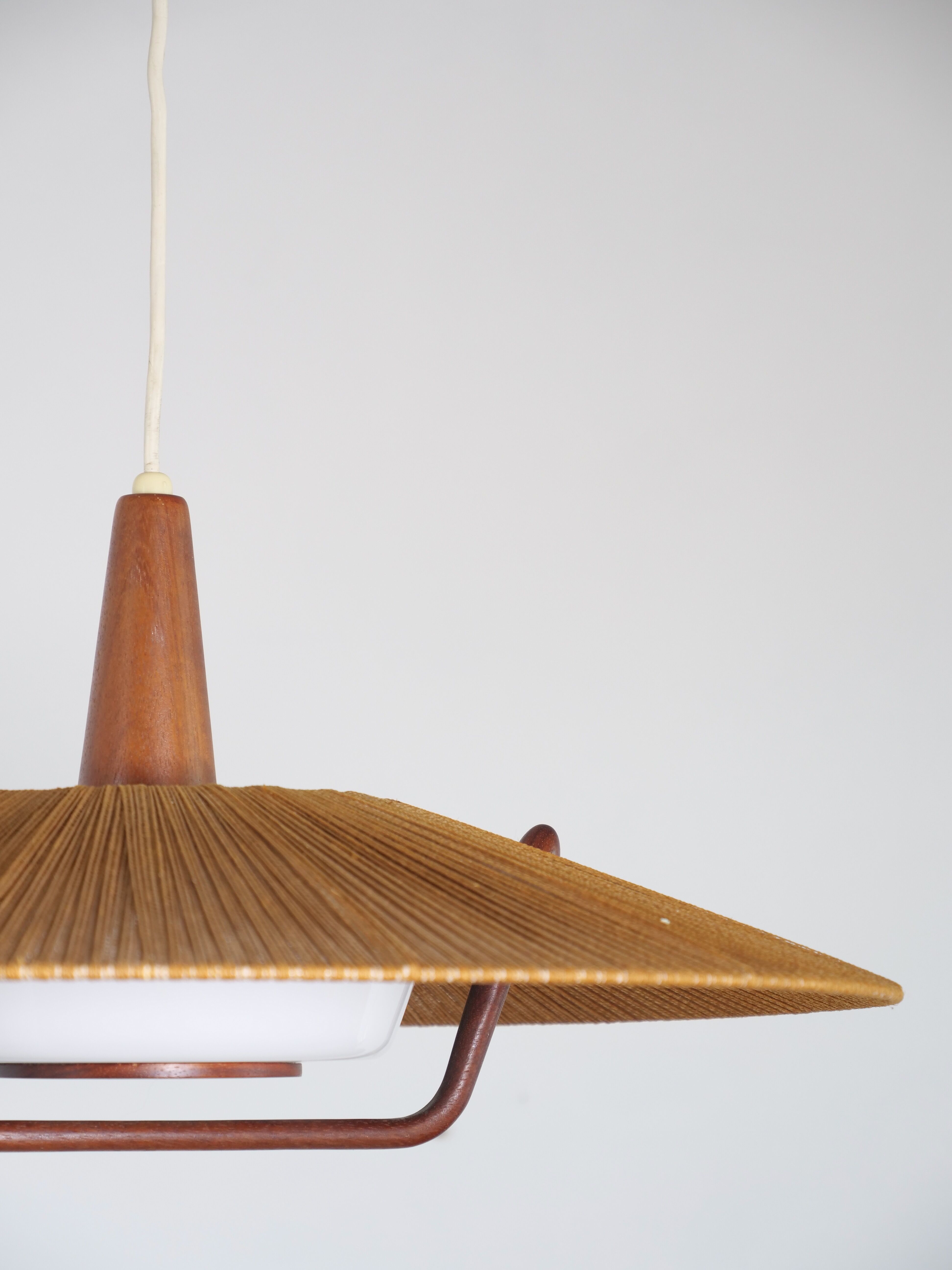 Rope and teak teak hanging lamp teuchde leuchten