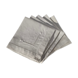 Set of embroidered antique towels