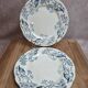 Set of 2 Longchamp ironstone plates model Lila Art Nouveau 22 cm