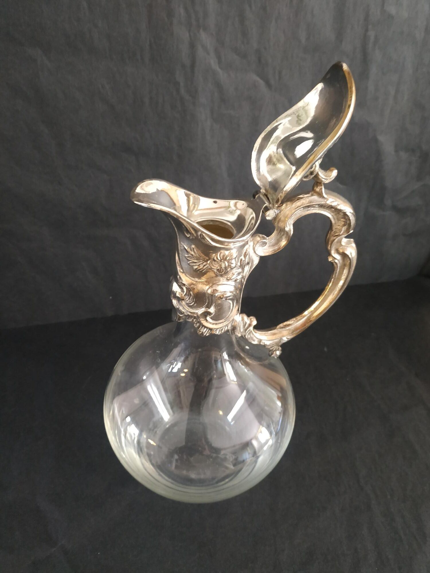 Silver metal ewer "tuileries" ercuis