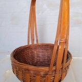 Ikebana basket Japan woven bamboo XXth
