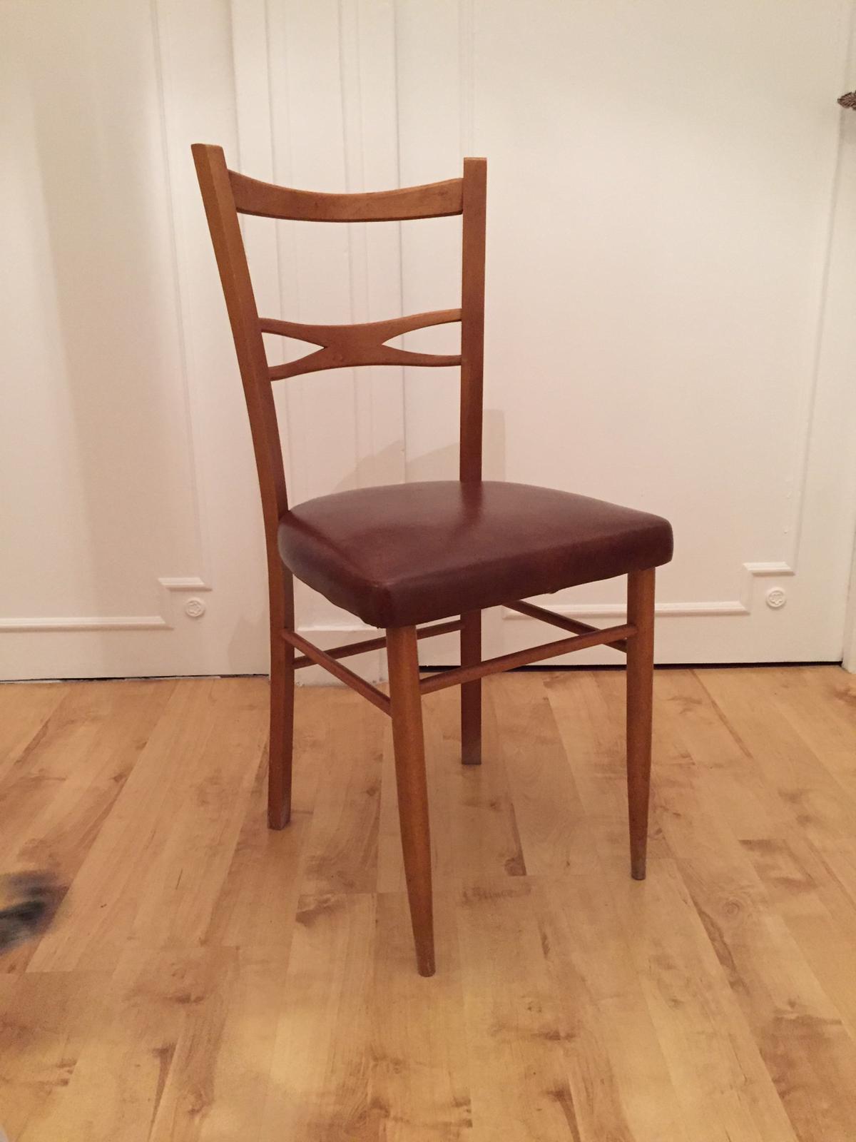 Lot de 6 chaises Mocholi années 60