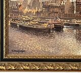 Painting by jean pierre croupie the befroi of calais