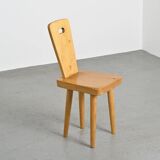 Pair of high-backed chairs by Christian Durupt, Méribel 1960