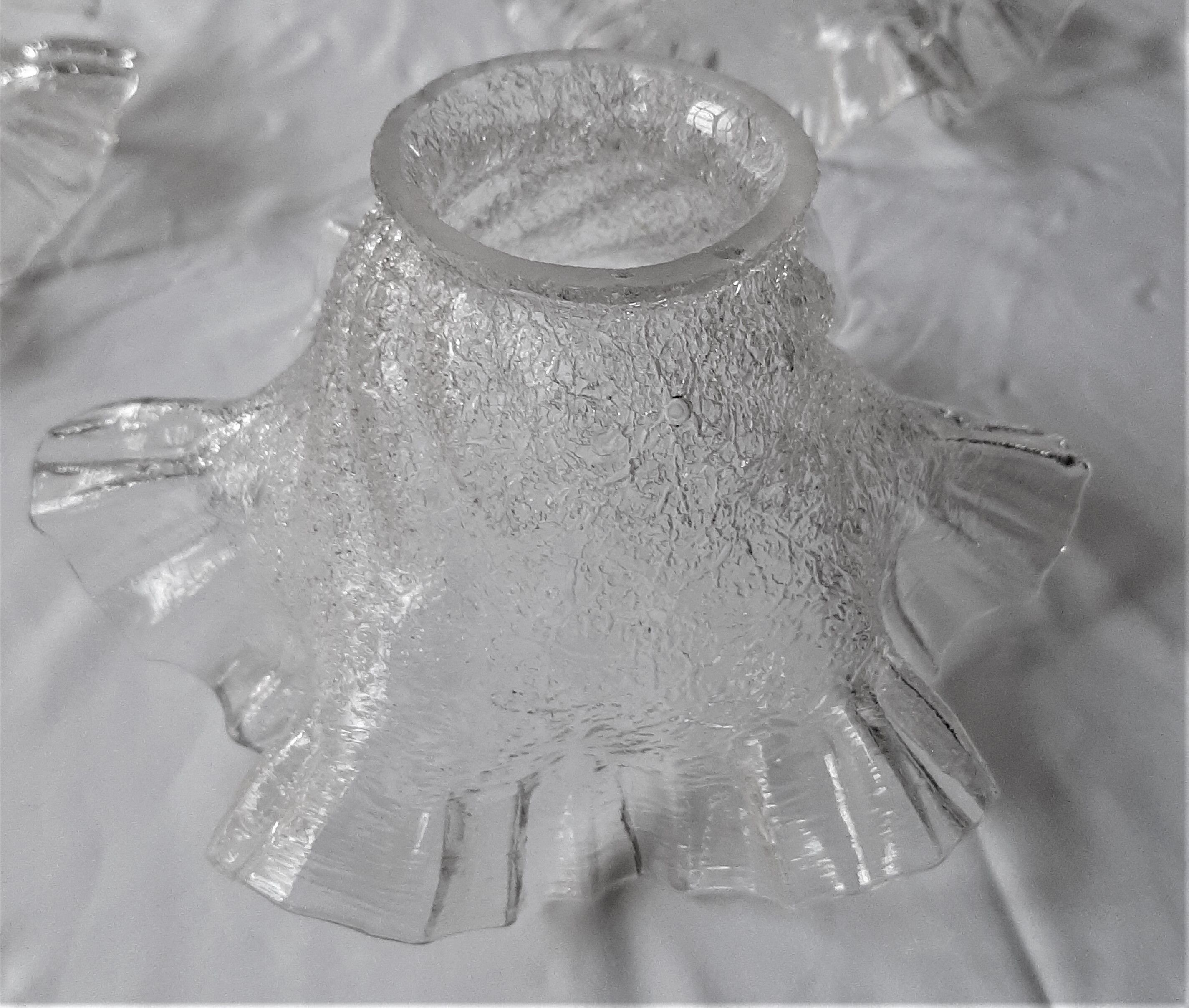 Lot of 5 old days offal in blown and cracked glass