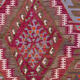 Old turkish narrow kilim runner 390x77 cm
