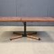 Modernist copper coffee table adjustable in height, 1960s