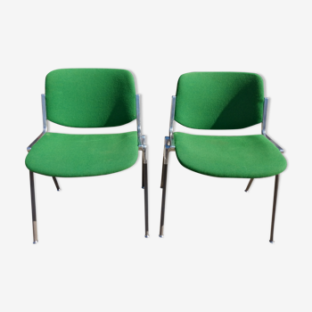 Duo de chaises Castelli DSC106 vert vintage