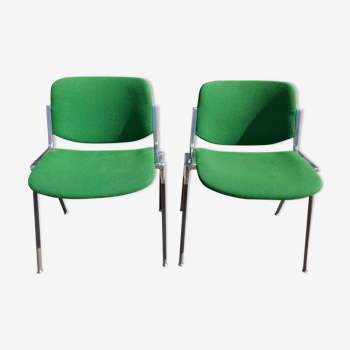 Duo of chairs Castelli DSC106 mint green - Vintage