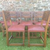 Rustic old oak chairs