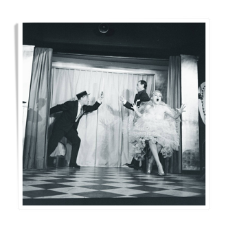 Silver photo Baryta paper format 50x50cm cabaret artist 1960
