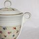 Vintage flower sugar bowl in real hard porcelain sfp