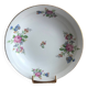 Round Hollow Dish in Limoges Porcelain Signed PCL Fleur