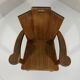 Rustic brutalist arm chair solid oak 1960’s