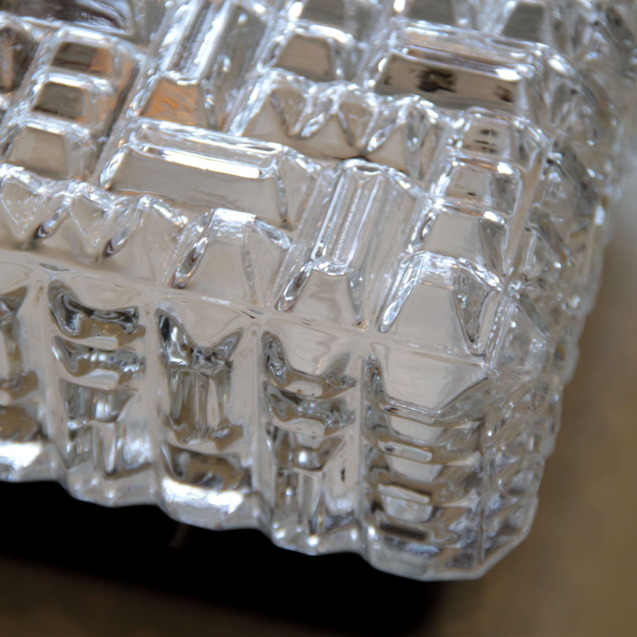 Ceiling lamp minimalist glass 1970 1980