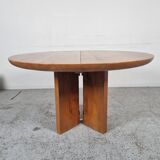 Elm dining table by Luigi Gorgoni, 80s