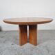 Table à manger en orme de Luigi Gorgoni années 80