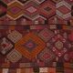 Vintage Turkish kilim, handwoven, 137x316 cm.