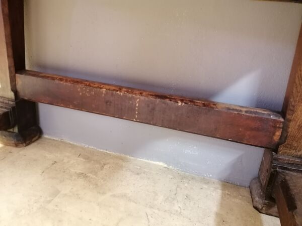Ancien table billot de boucher trussant & cie, 1960
