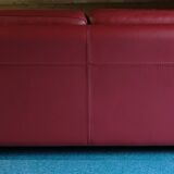 Duvivier leather two-seater sofa