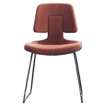 Herman Miller chair in brown wool, 1970s