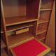 Wooden and rattan wardrobe