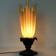 Georgia Jacob gold leaf Flaming Torch table lamp. France 70s