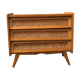 Wooden and rattan chest of drawers
