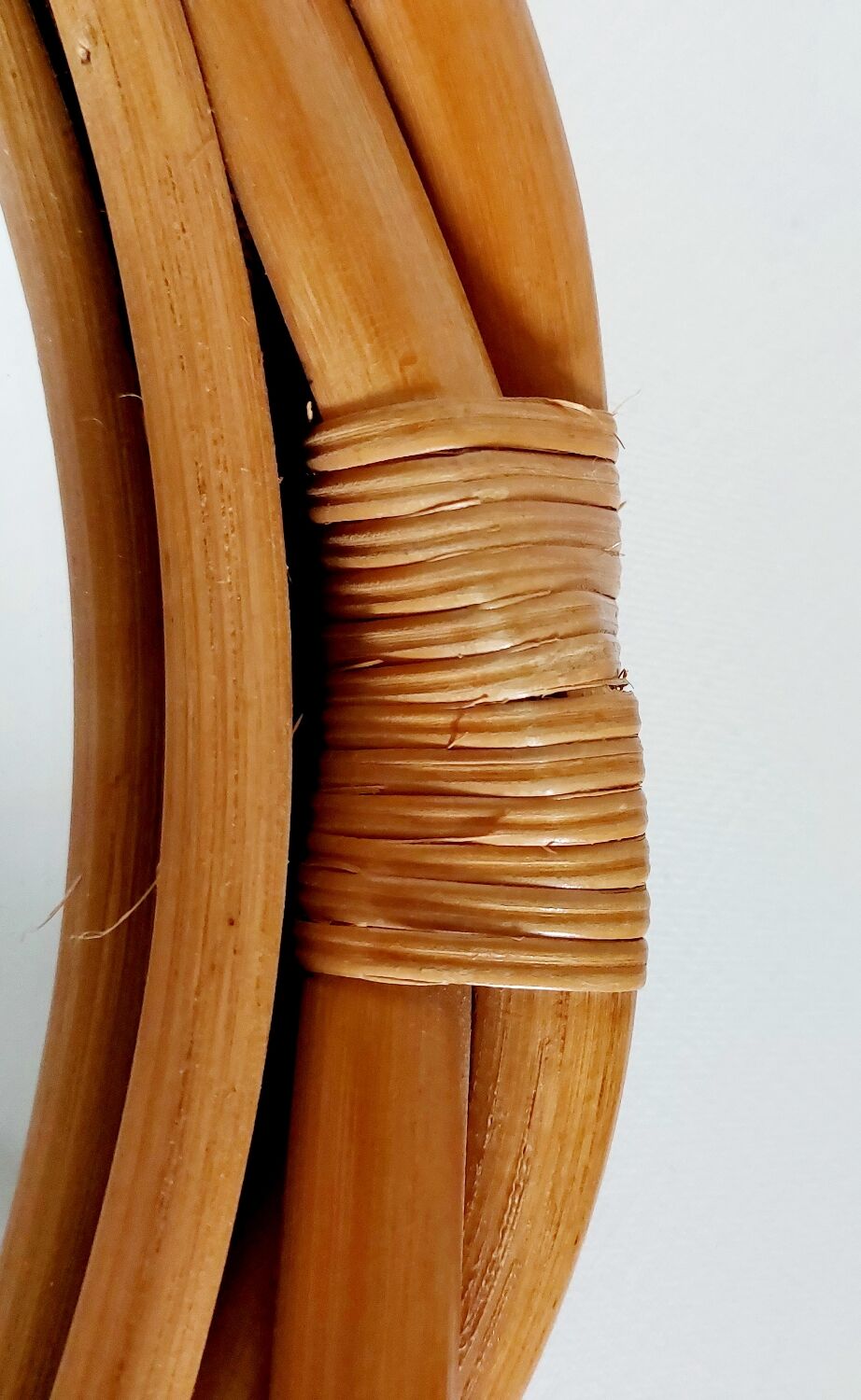 Bamboo circular mirror