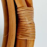 Bamboo circular mirror