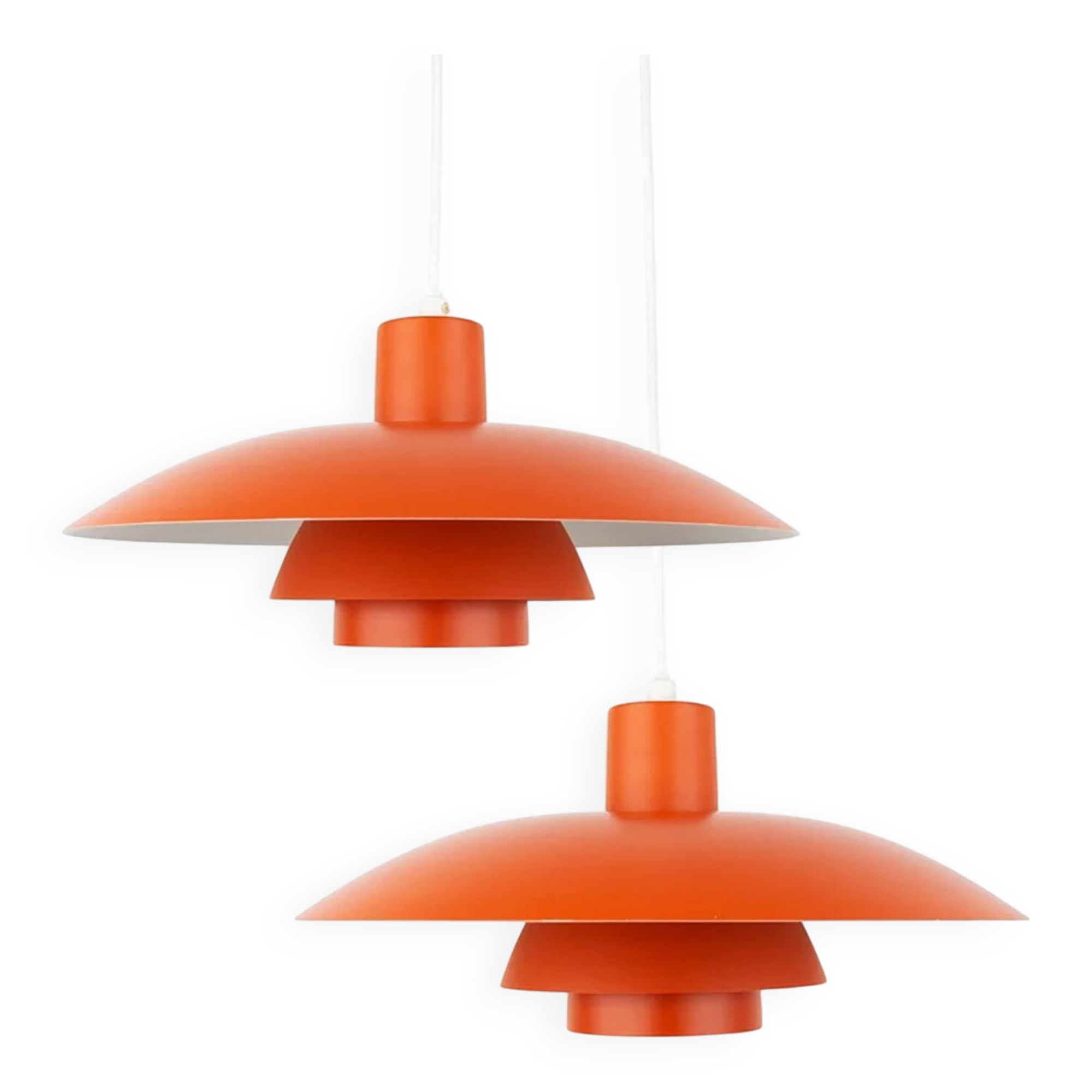 Pair of Danish vintage pendant lamps PH 4/3 by Poul Henningsen, Louis Poulsen, 1966