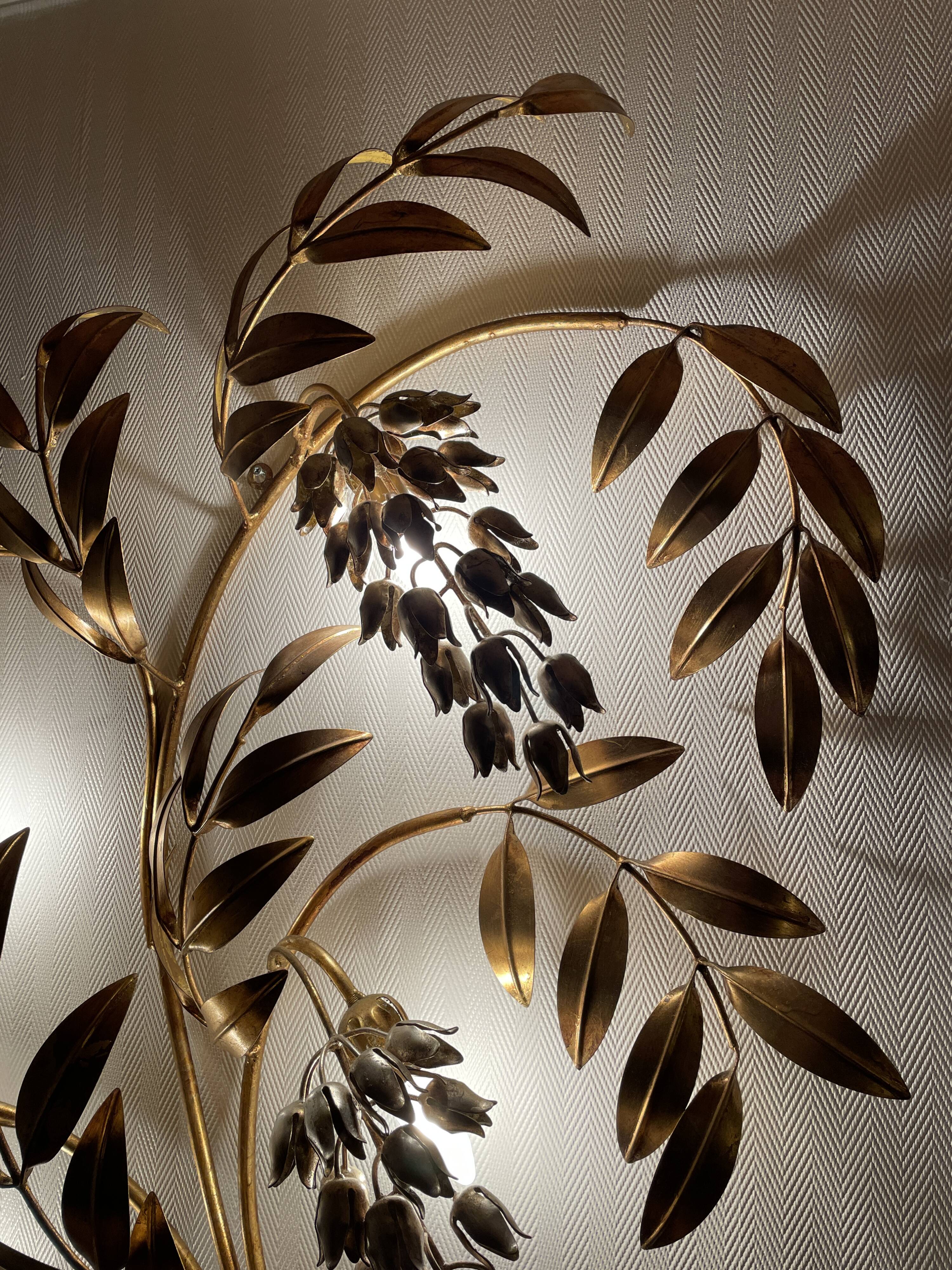 Pioggia D'Oro Wall Lamp in Gold Metal by Hans Kögl, Italy, 1970s