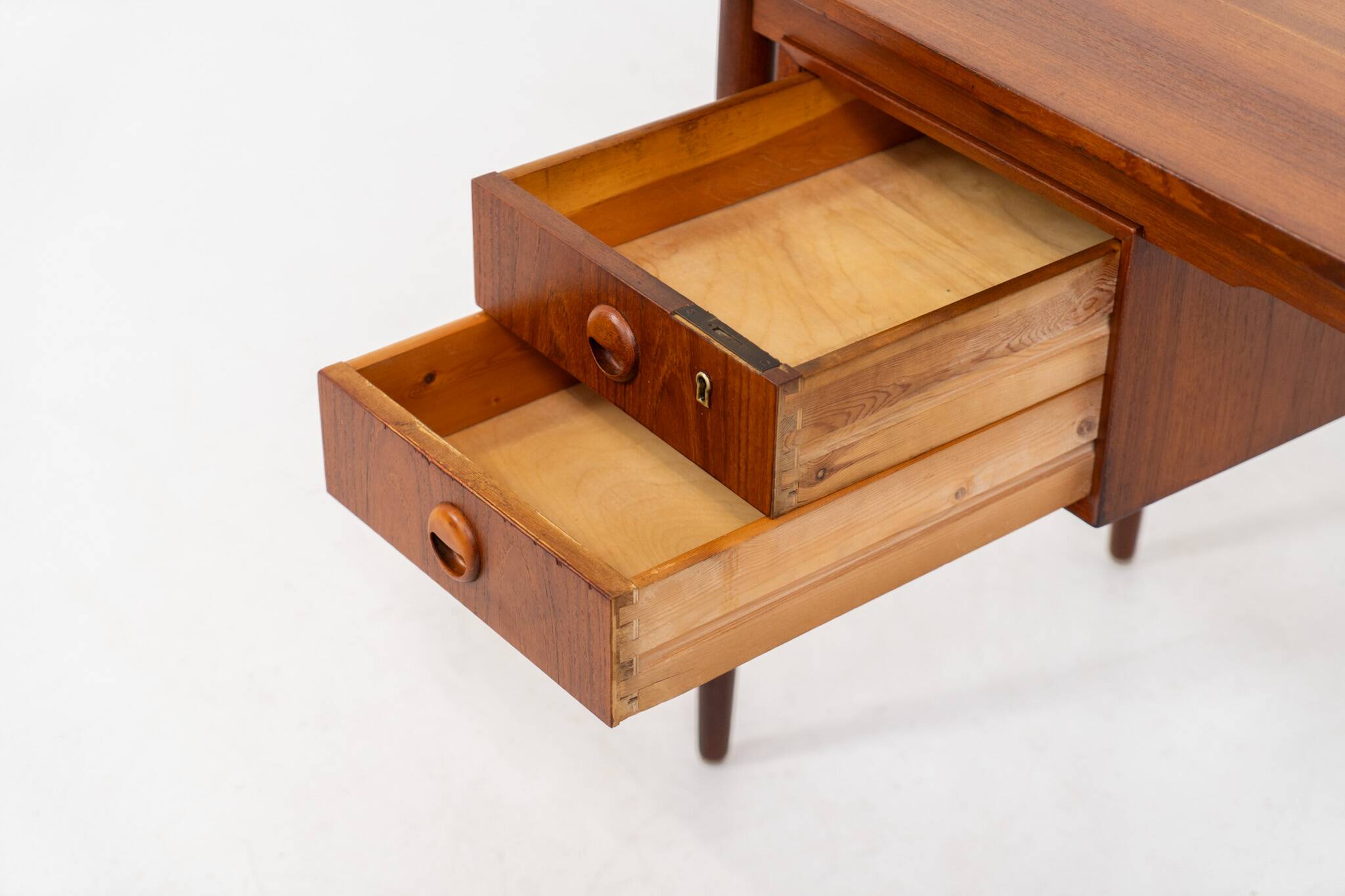 Teak drop-leaf desk