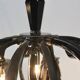 Italian black glass chandelier