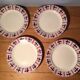Assortment of blue tones dessert plates