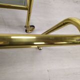 Brass rolling bar trolley