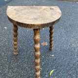 Tripod stool with turned solid wood legs