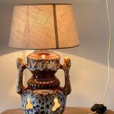 Lamp ceramic fat lava double lighting 70s