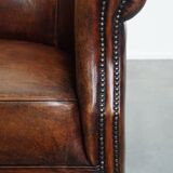 Club chair made of sheepskin leather