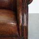 Club chair made of sheepskin leather