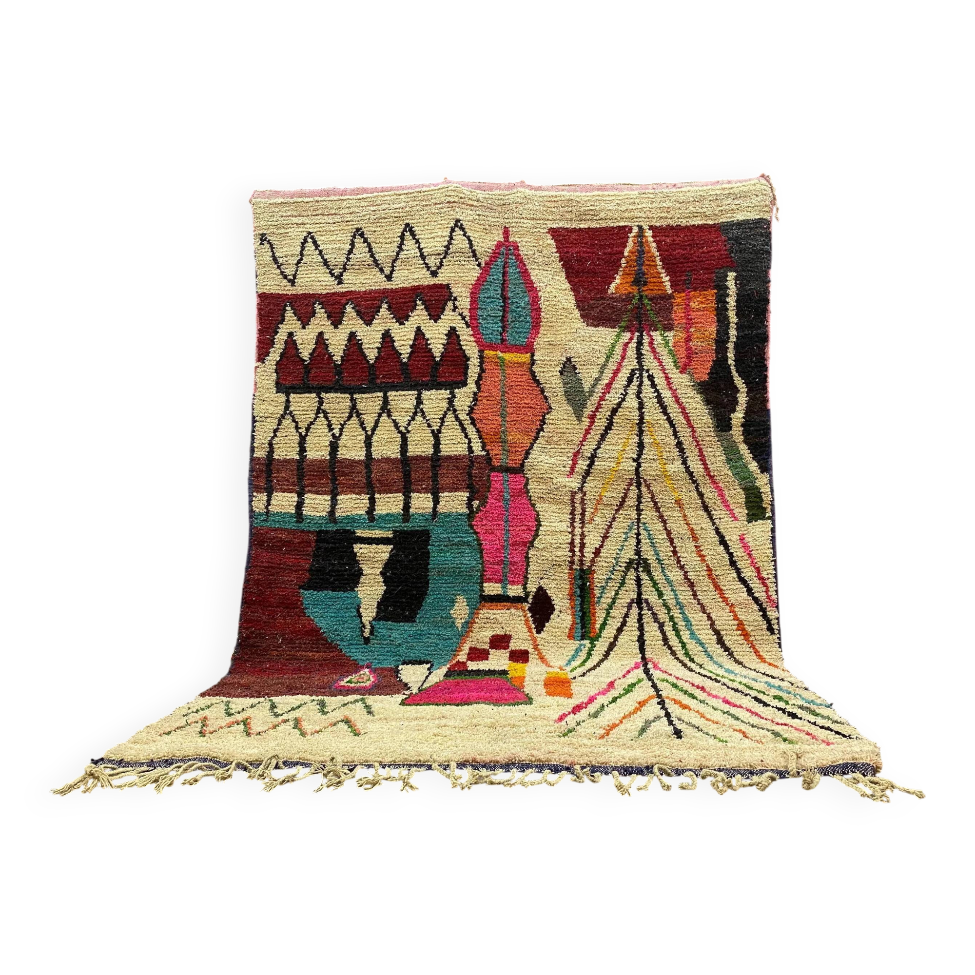 Large Berber wool rug 3x2 m