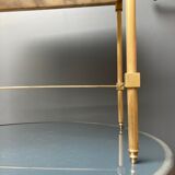 Table d'appoint en marbre et laiton