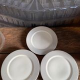 Set of 3 vintage plates Block Spal Portugal - Grey Dawn 1980 - TBE !