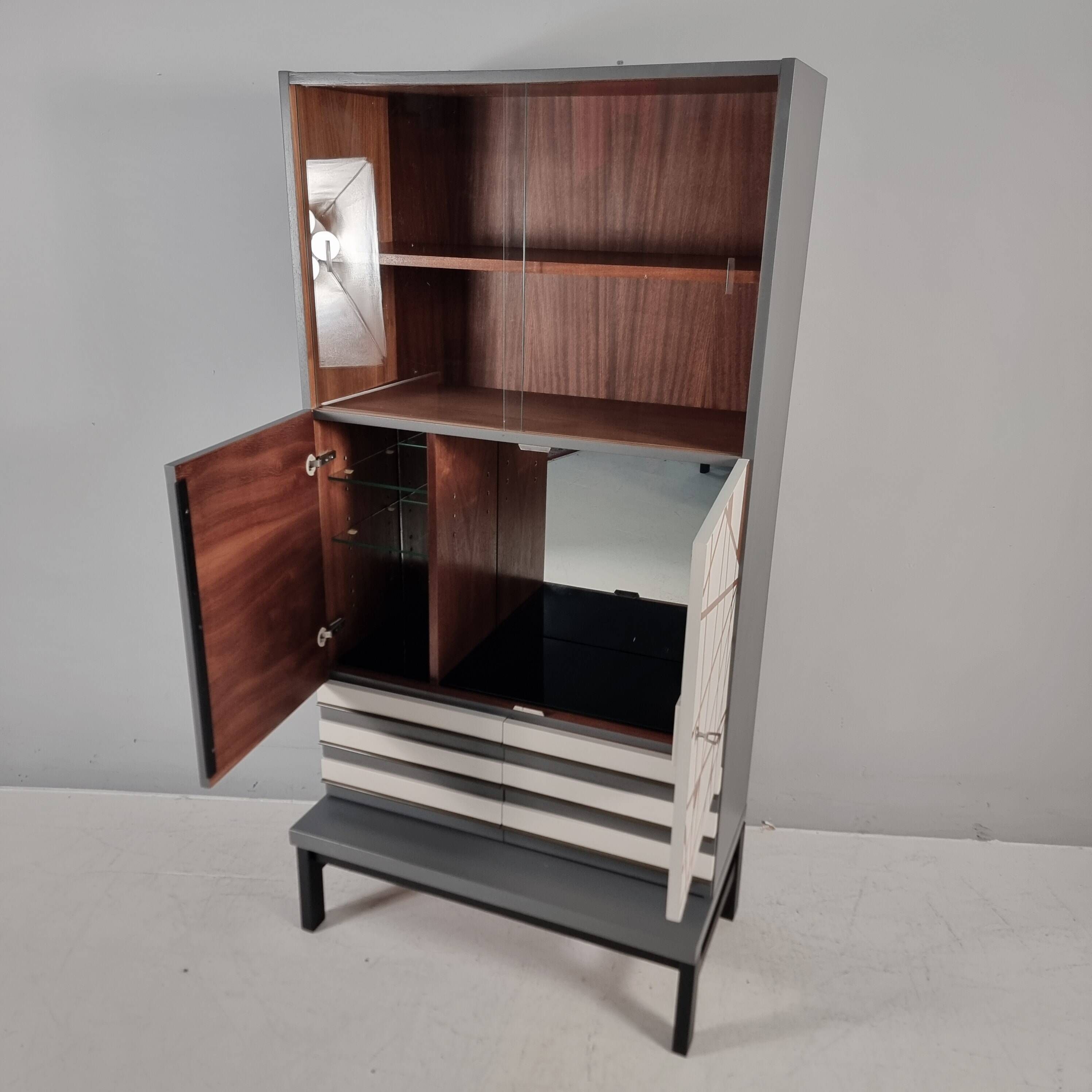 Vintage Bar Cabinet in Beech, 1970s