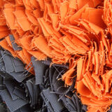 Contemporary handmade orange motive cotton wall decor