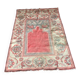 Tapis de prière Kilim vintage marron en laine, motif mihrab turc années 1930