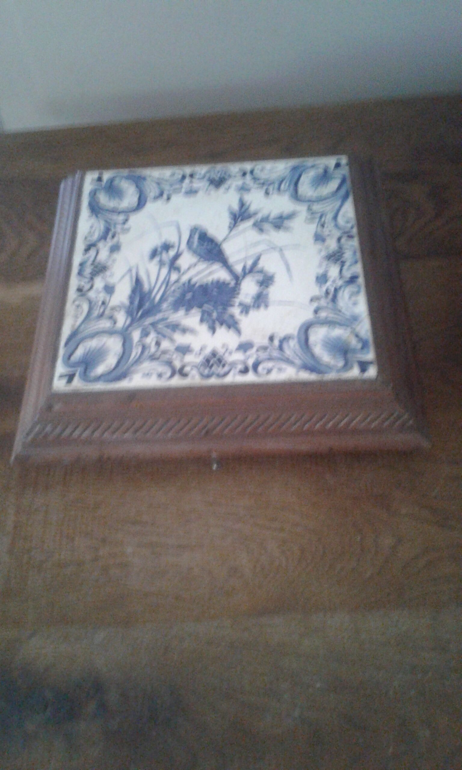 Underside of flat pattern musical bird art deco