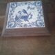 Underside of flat pattern musical bird art deco